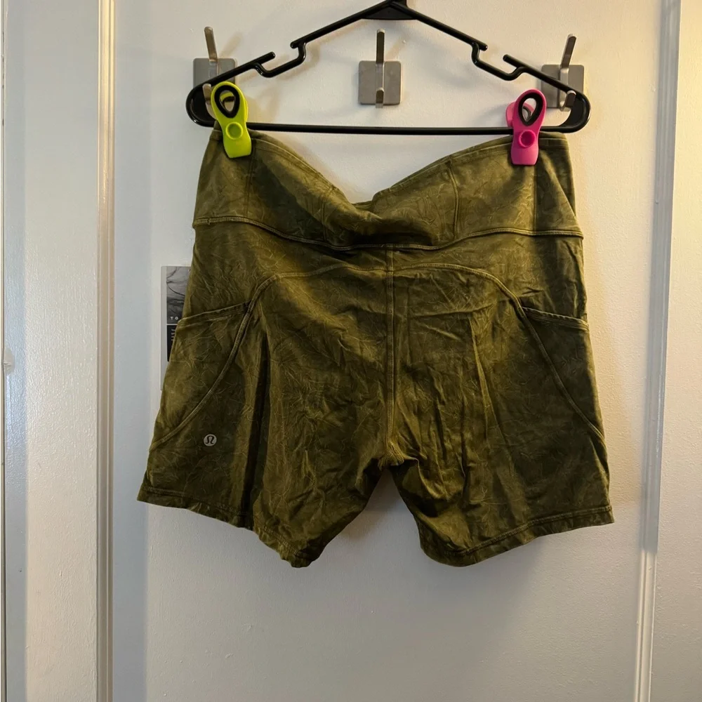 lululemon athletica Olive Green Bike Shorts Size 14
